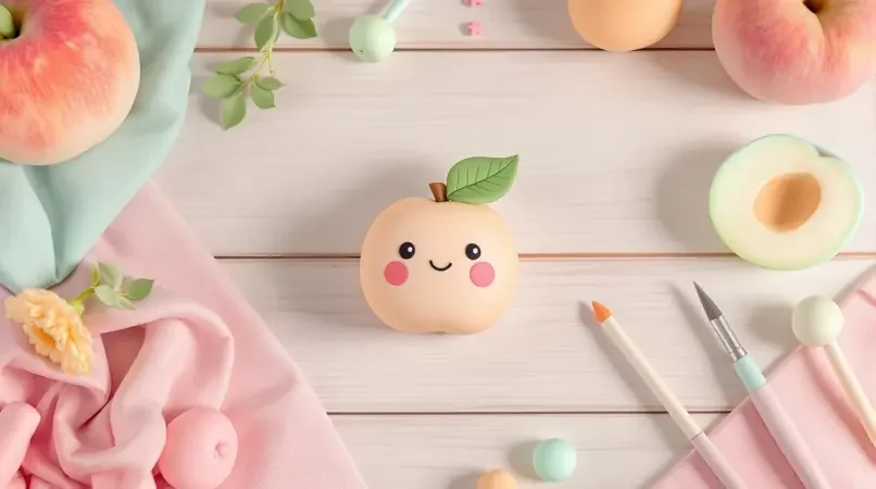 手作黏土教程：捏一只可爱的桃子小摆件 - 窝窝影院手工创意内容封面